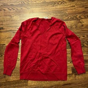 Loft Womens Red Sweater Sz Med EUC
